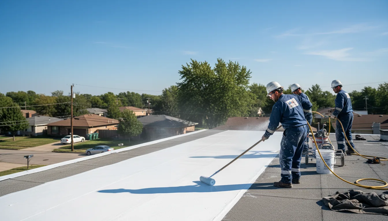 Commercial roof coating in Farnhamville, IA near me